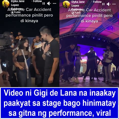 viral bago|Video ni Gigi de Lana na inaakay paakyat sa stage bago .